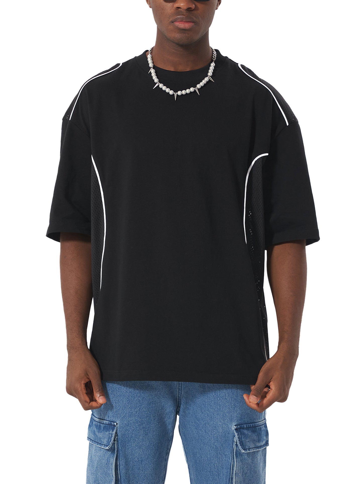 Dropblvd,Contrast Piped Panel ,loose fit