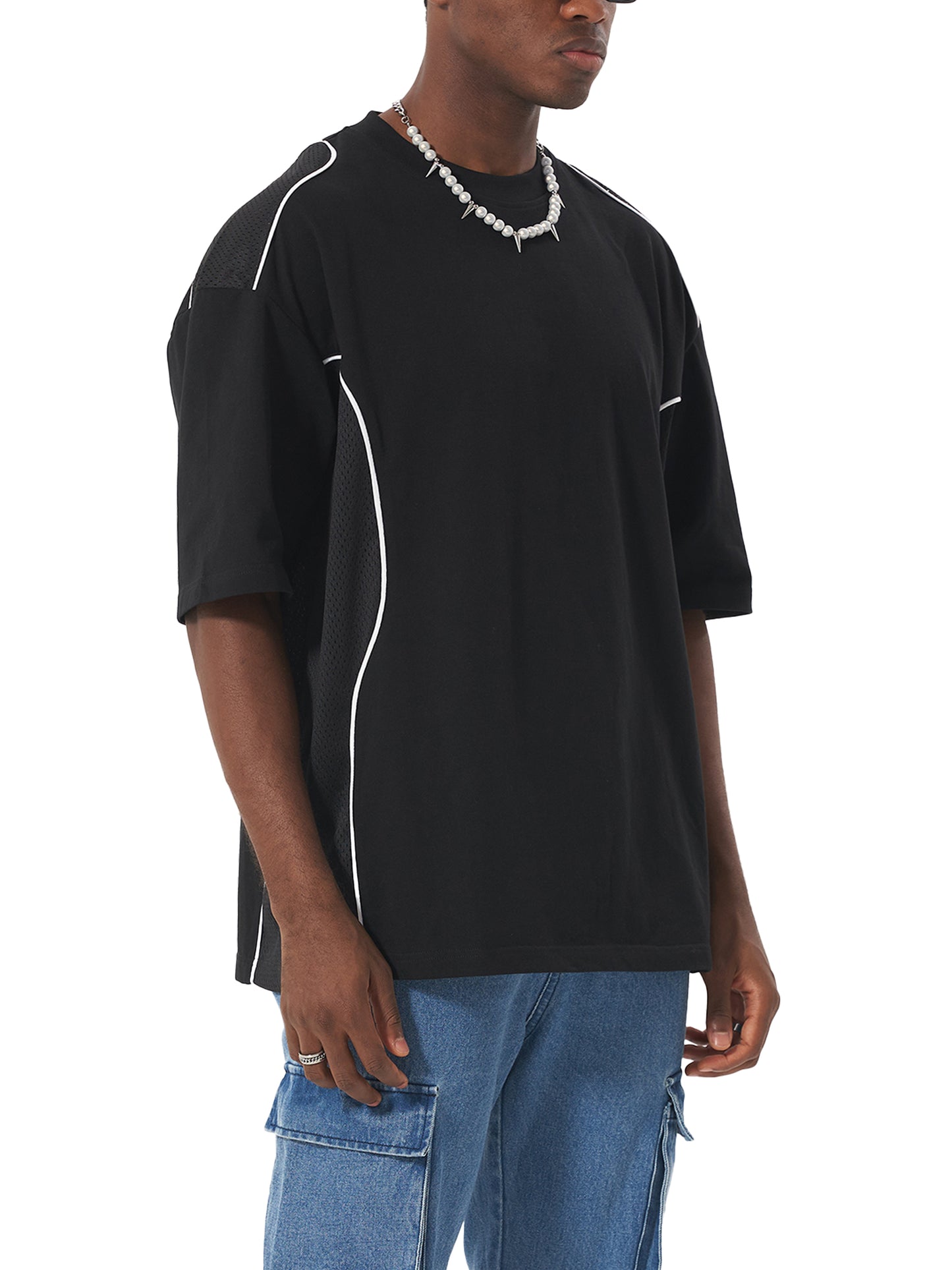 Dropblvd,Contrast Piped Panel ,loose fit