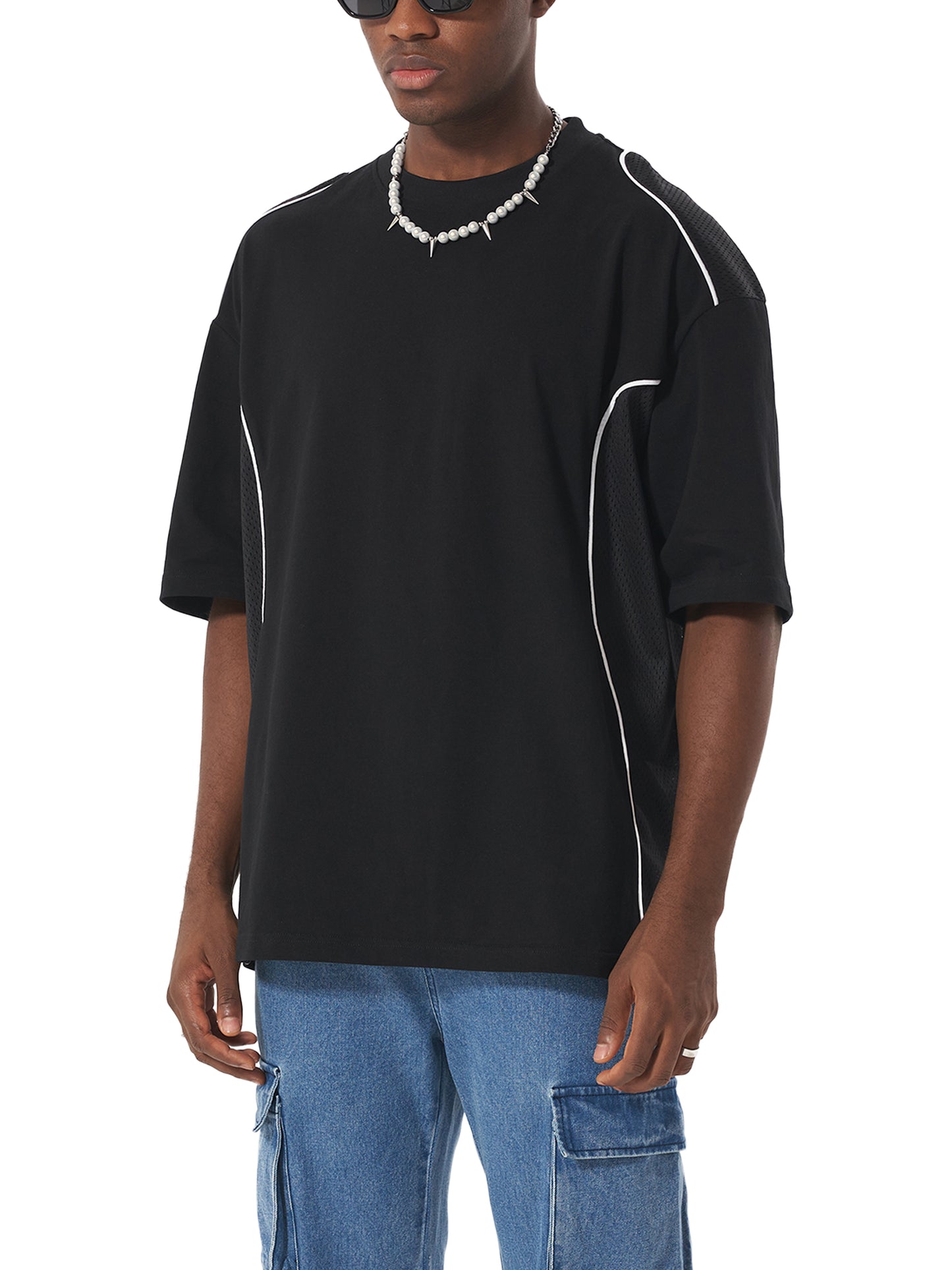 Dropblvd,Contrast Piped Panel ,loose fit