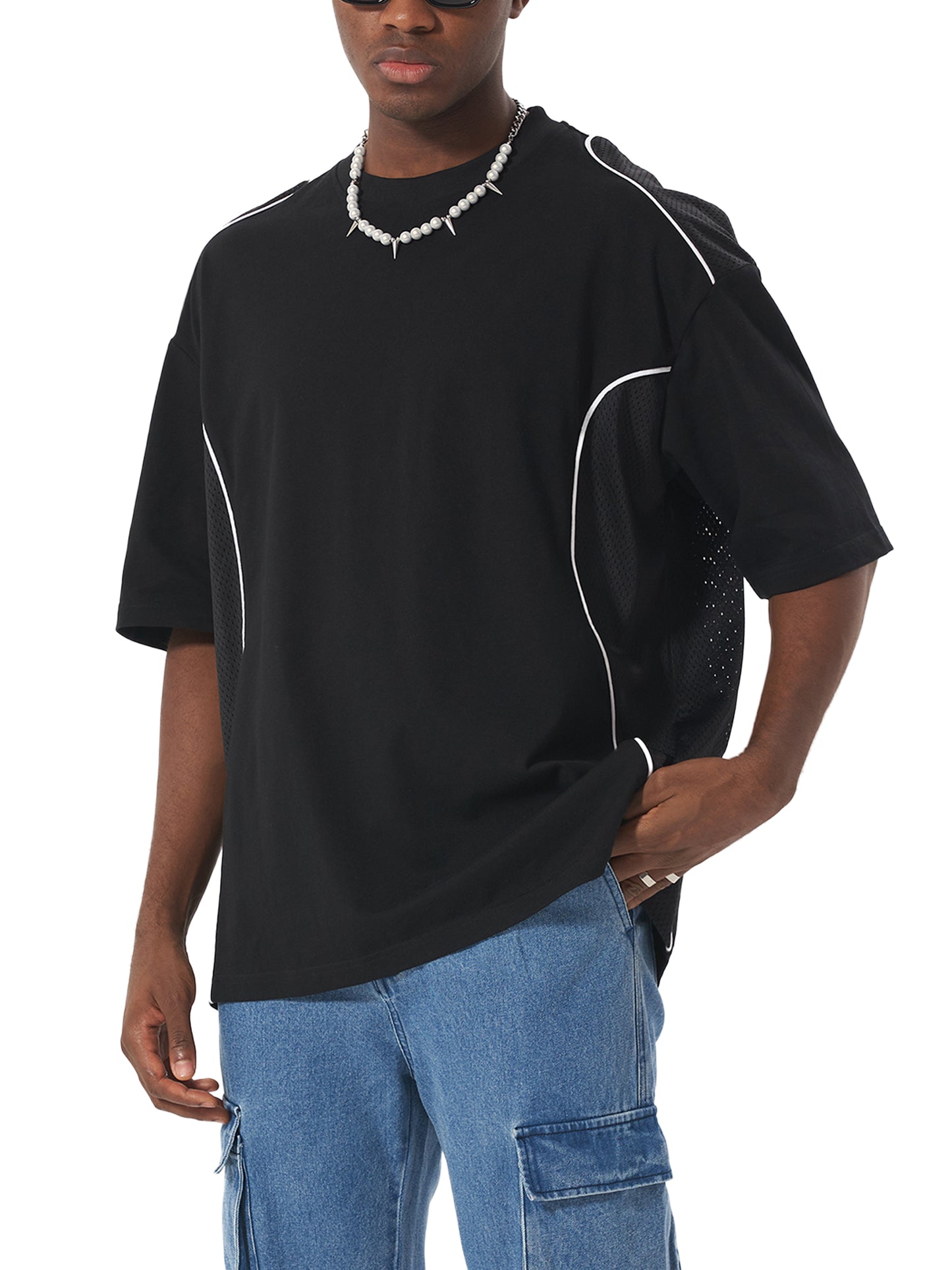 Dropblvd,Contrast Piped Panel ,loose fit
